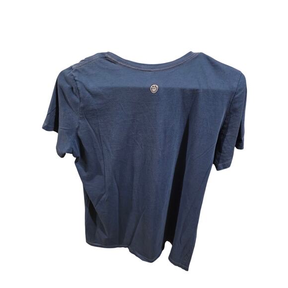 Life Is Good Classic Fit Tee M Womens Beach Umbrella Short Sleeve Blue Crew Neck - Picture 6 of 6